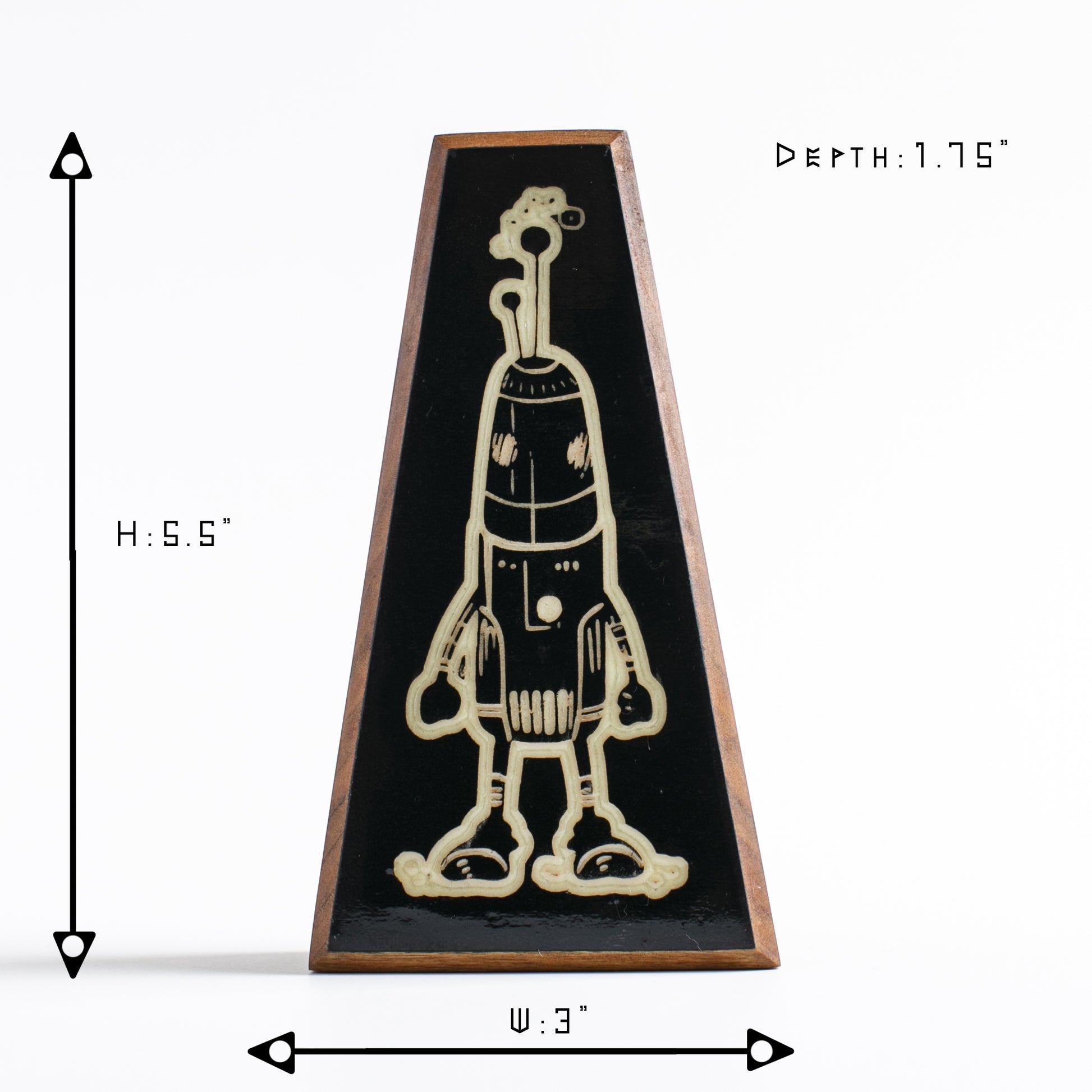 Cherry wood talisman of Blizznook emitting a soothing glow for nighttime protection