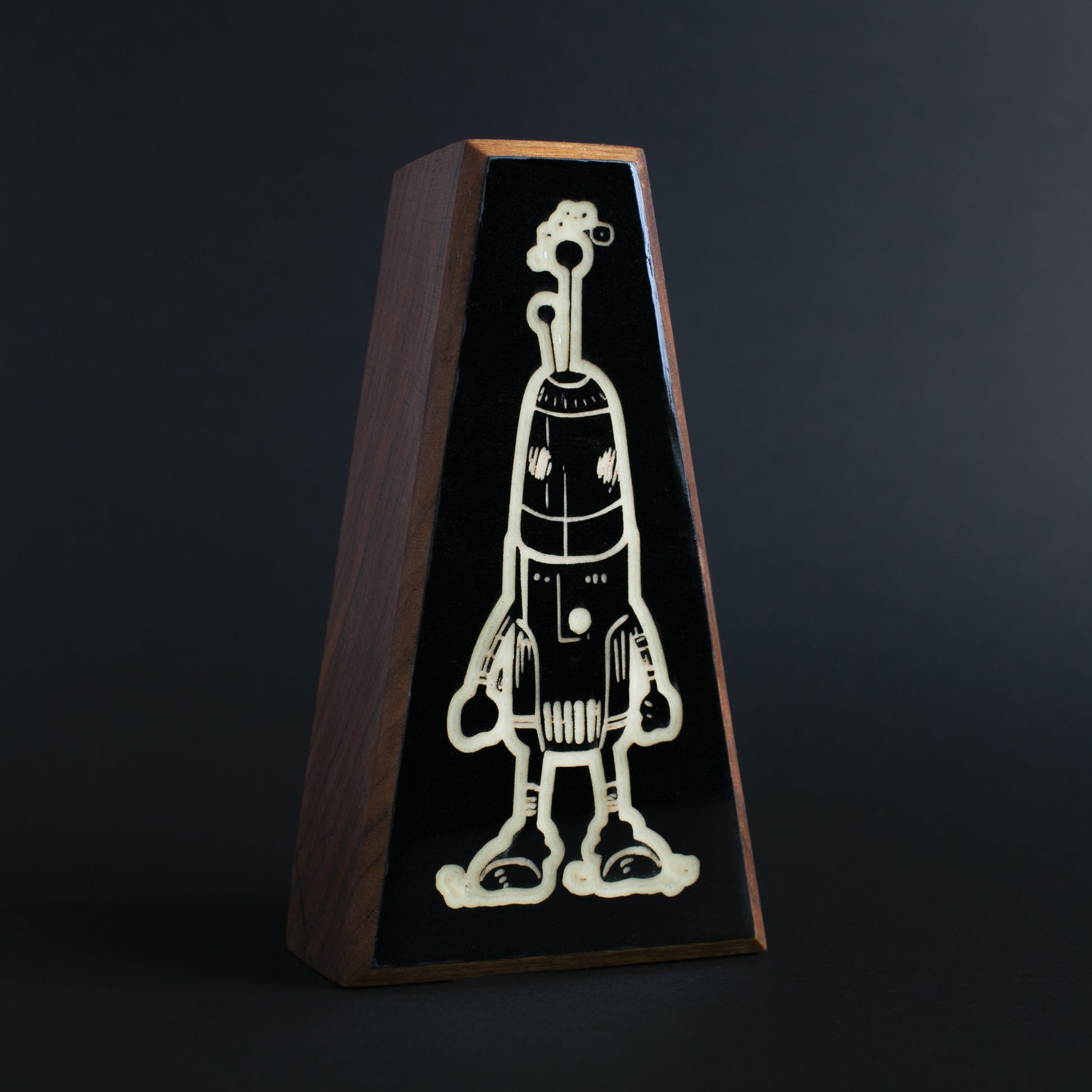 Blizznook handcrafted robot charm glowing in the dark for children’s bedtime peace