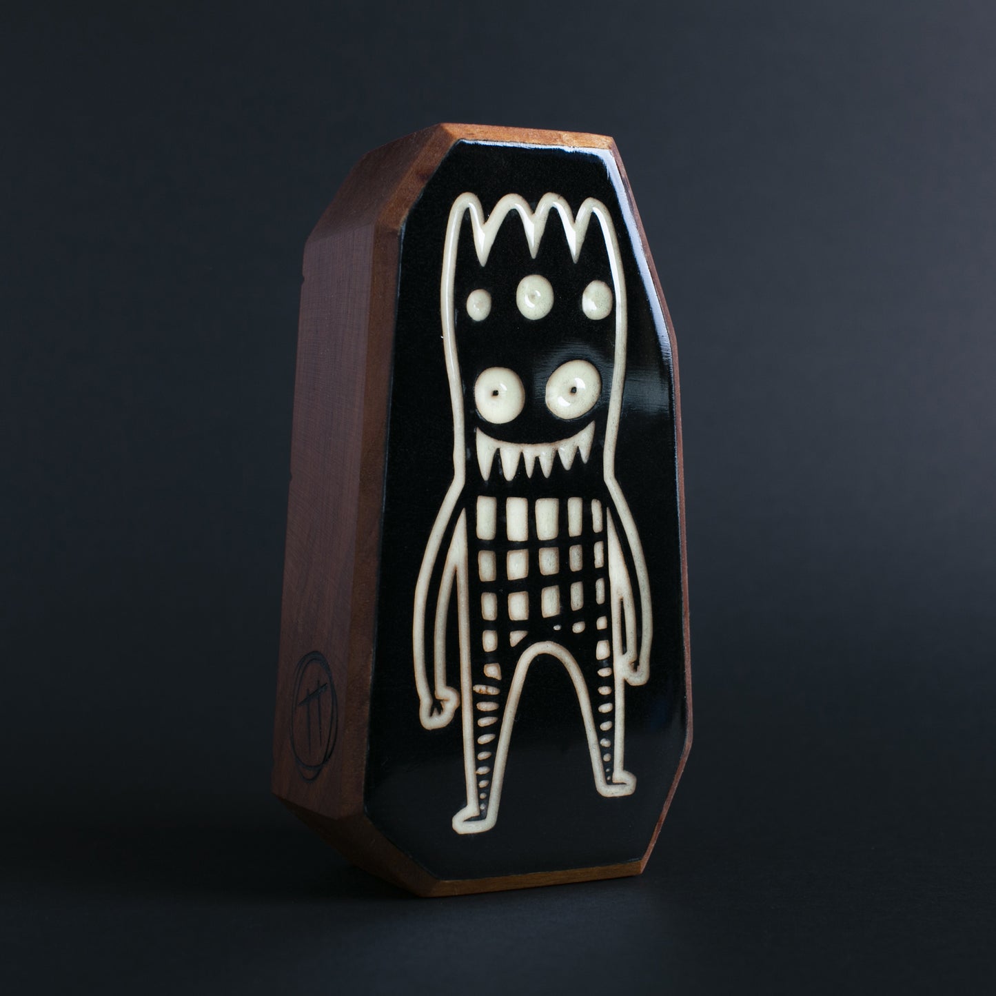 Handcrafted Glowbop charm providing a peaceful, glowing presence at night
