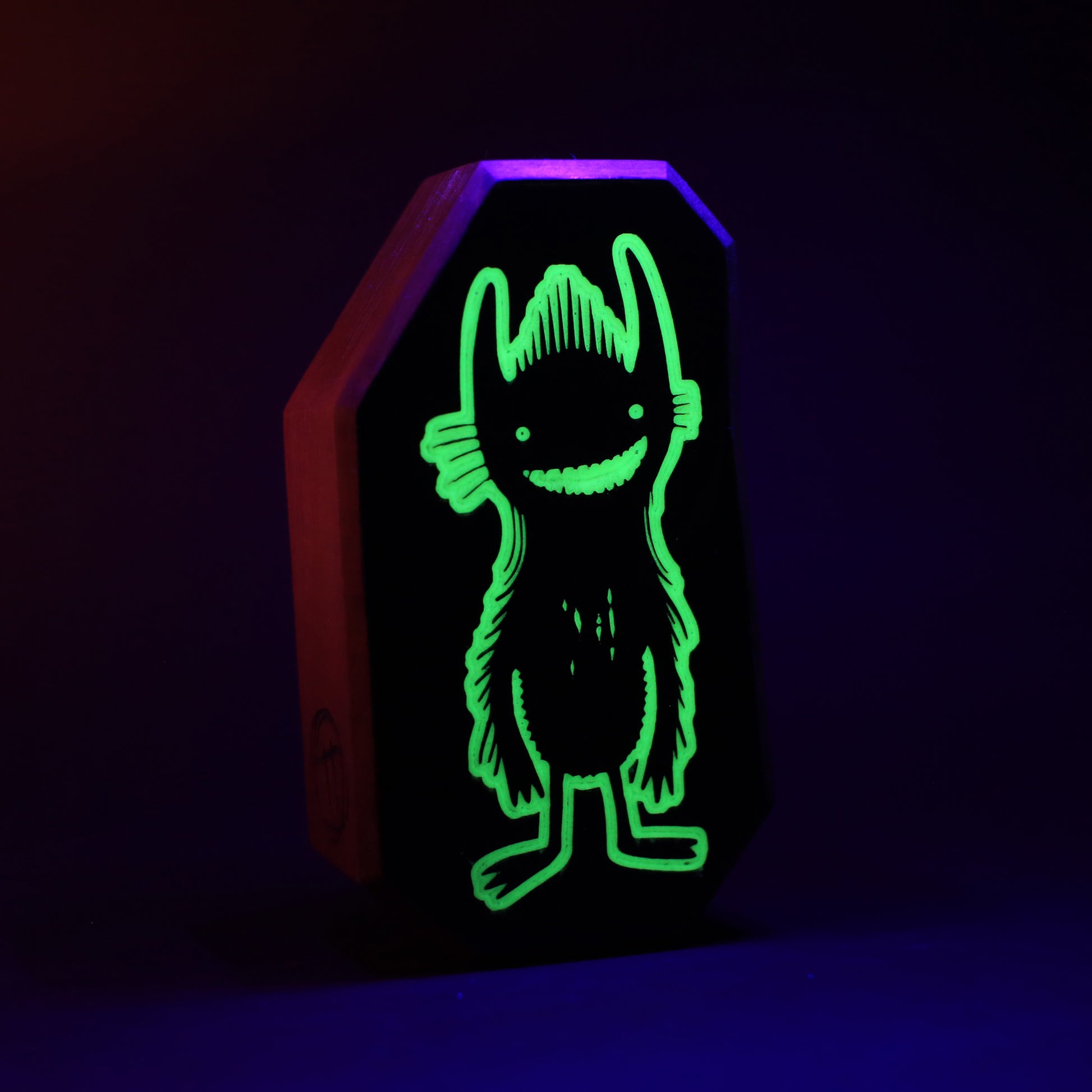 Nebulax wooden charm glowing brightly to make nighttime monsters vanish