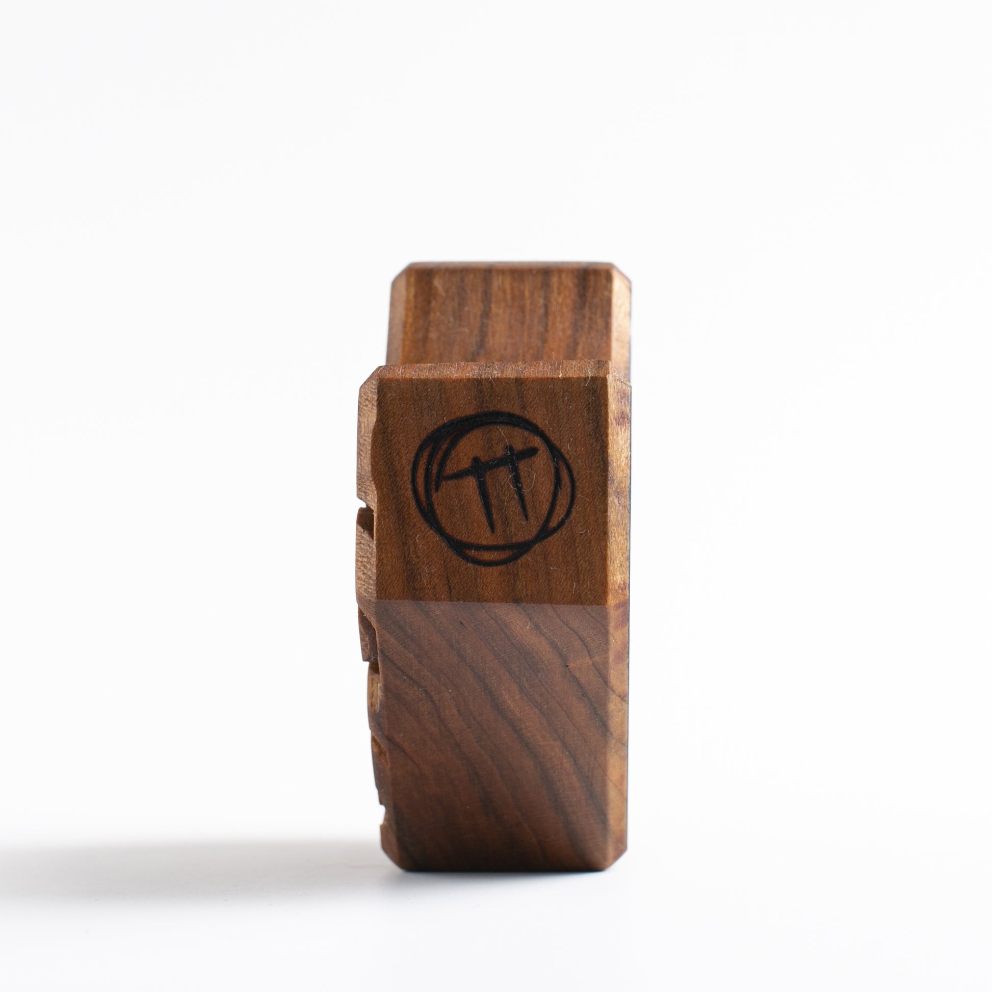 Handmade wooden talisman of Plonkzoid, the half-squid, half-seahorse protector