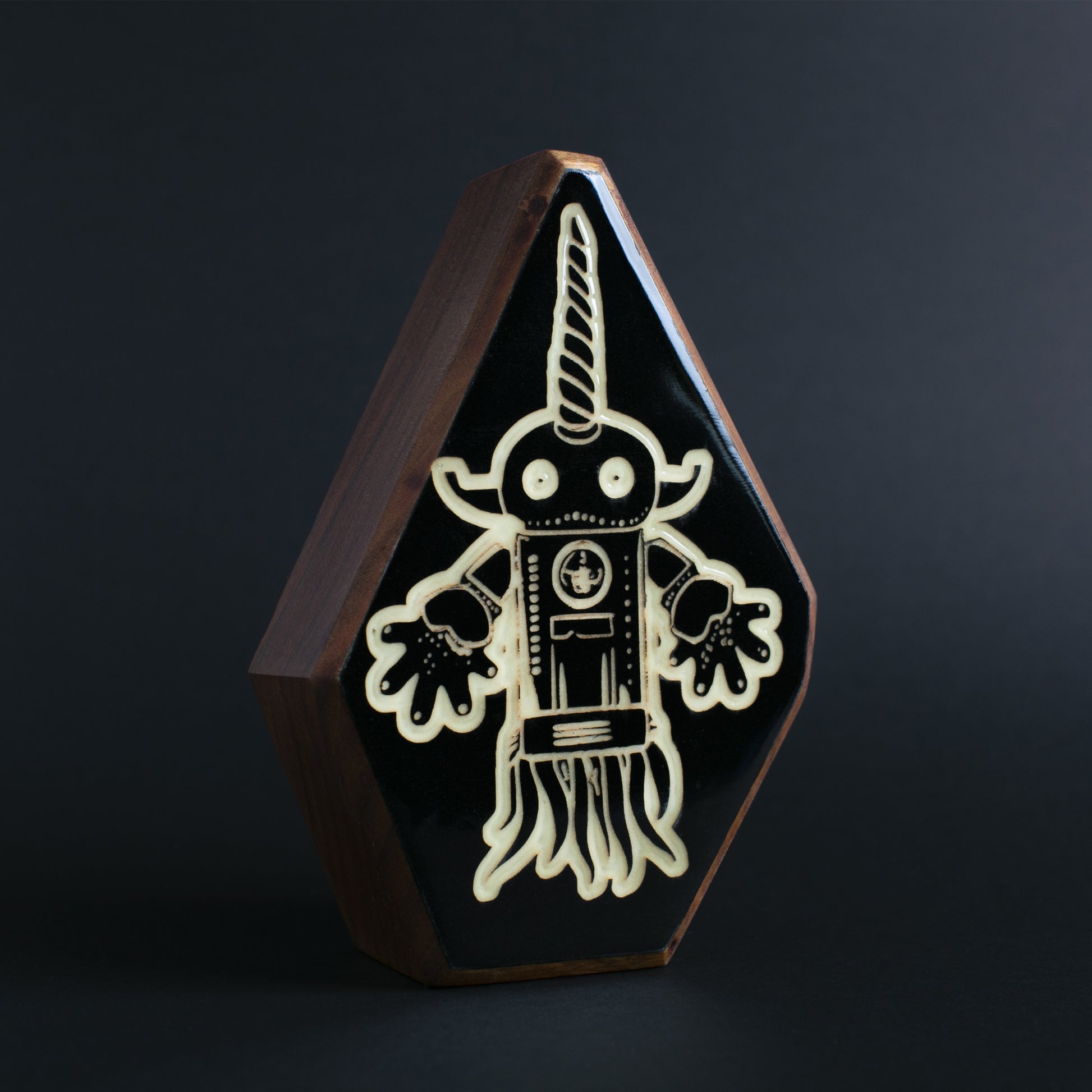 Handcrafted Squibnik charm designed to provide safety and glowing comfort at night