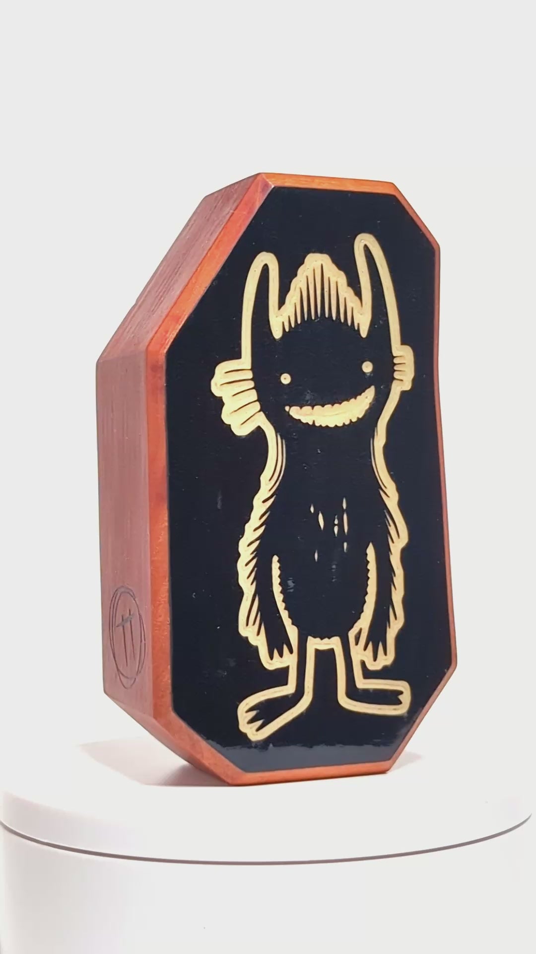 Wooden guardian Nebulax glowing softly to shield kids from nighttime worries