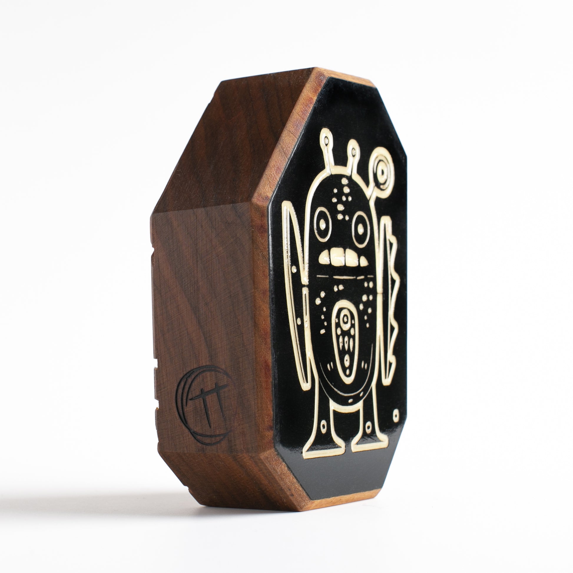 Glow-in-the-dark guardian Zorpwob shielding children from nighttime shadows
