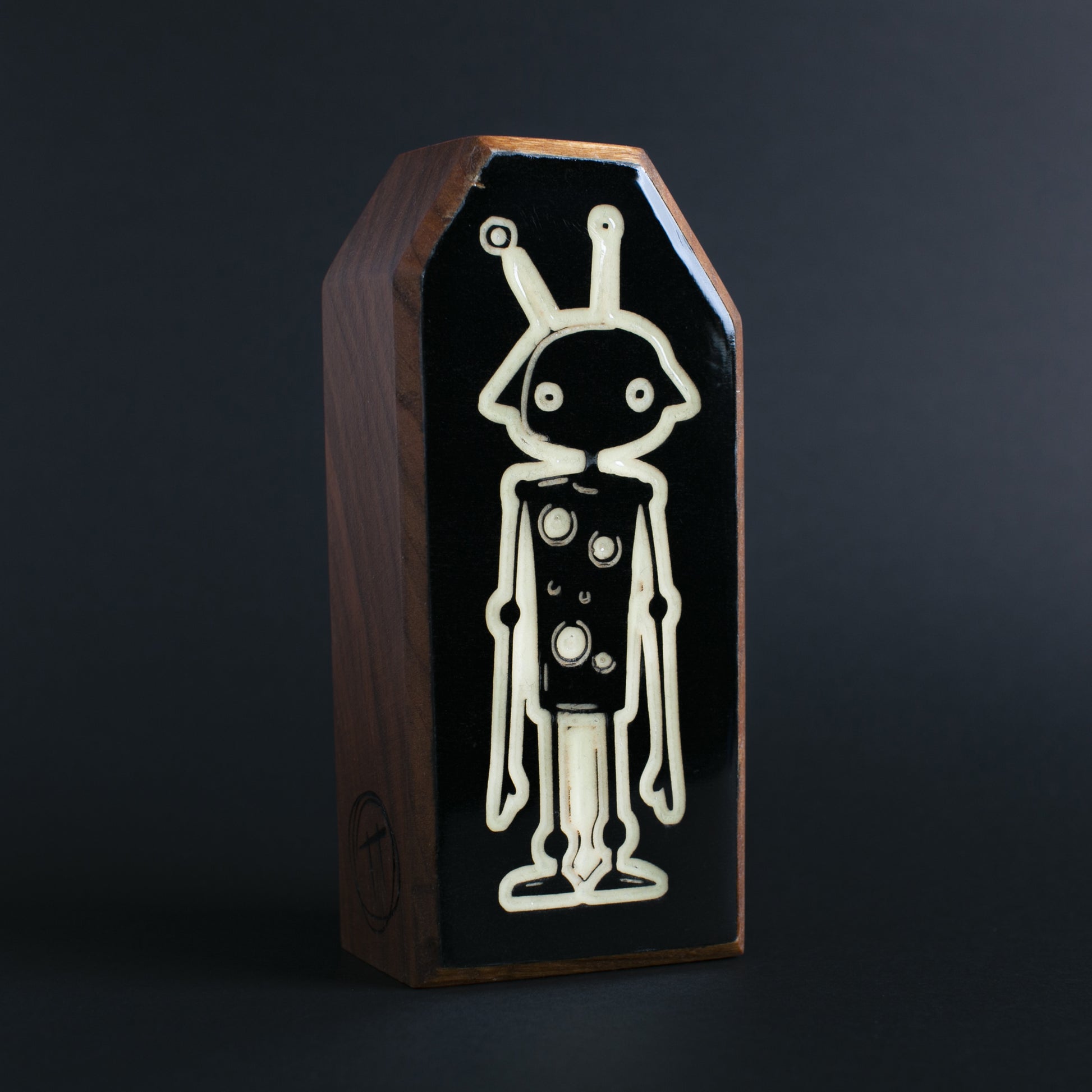 Handcrafted Zybotronk charm designed to bring safety and glowing comfort at night
