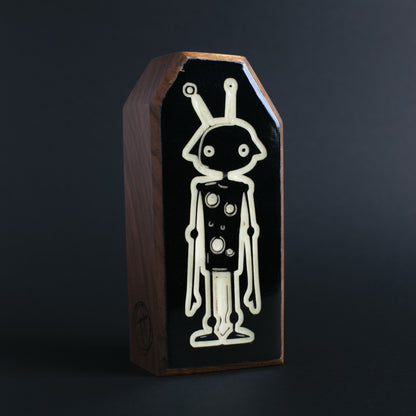 Handcrafted Zybotronk charm designed to bring safety and glowing comfort at night
