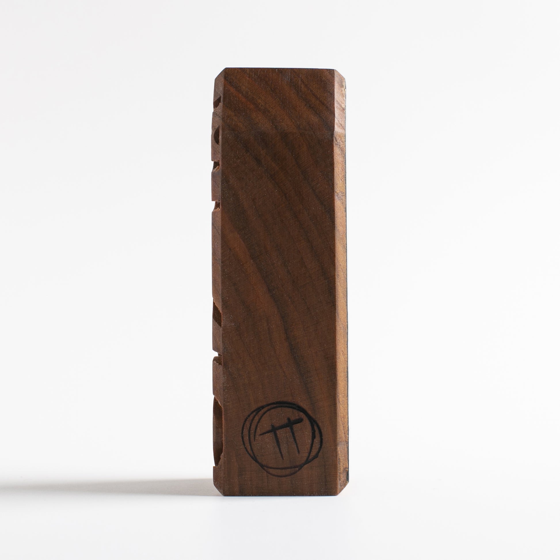 Handmade wooden talisman of Zybotronk providing peace and safety at bedtime
