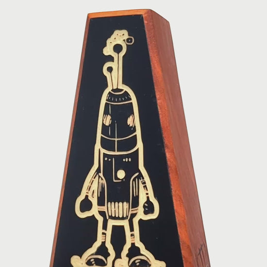 Glow-in-the-dark robot talisman Blizznook providing comfort and security for kids
